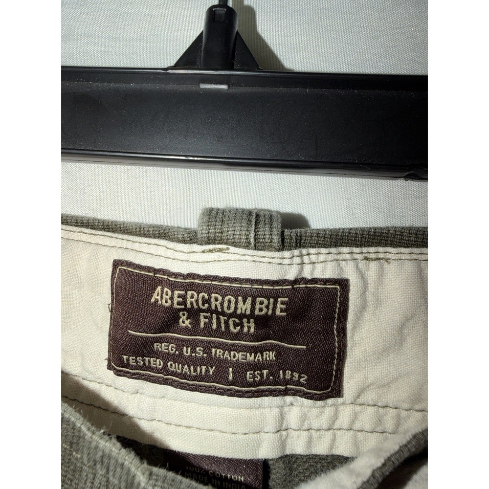 Abercrombie Fitch Cargo Pants Mens 34 Green Vintage Y2K Baggy Wide Leg Military - Picture 3 of 8